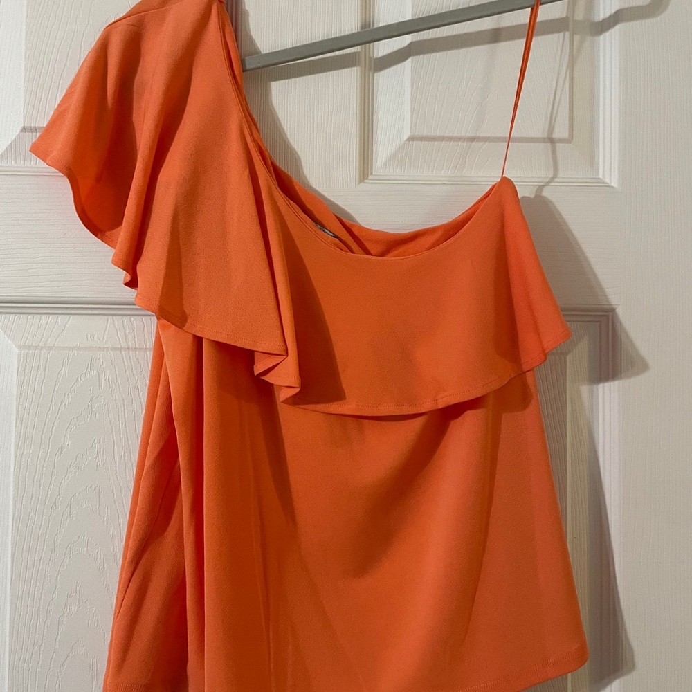 Kaari Blue One shoulder blouse